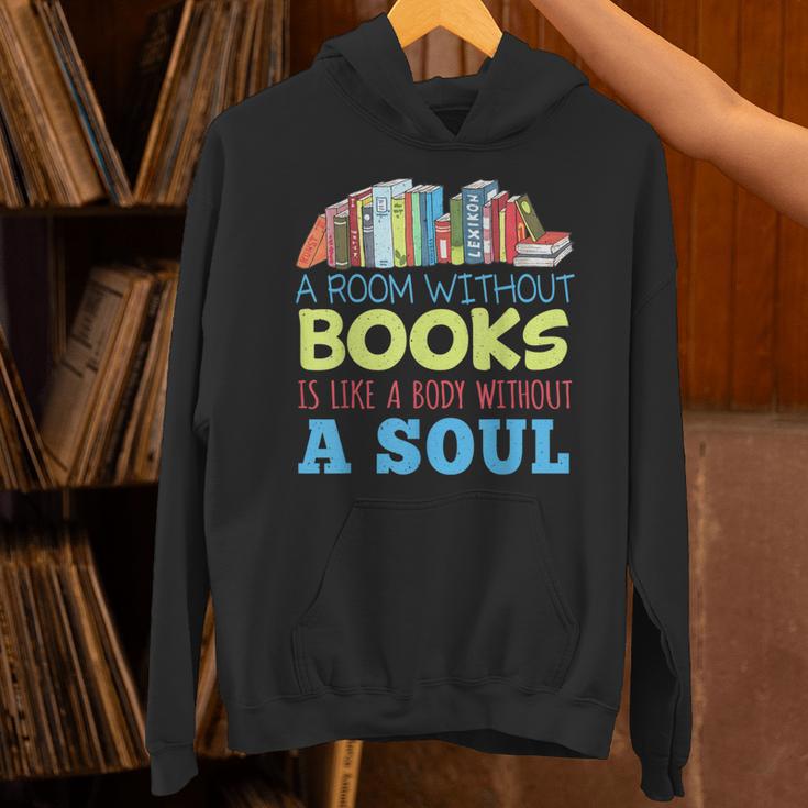 A Room Without Books Is Like a Body Without Soul Librarian Unisex Hoodie