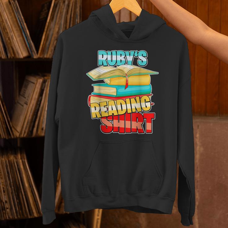 Ruby's Reading Shirt Personalized Book Reading Unisex Hoodie