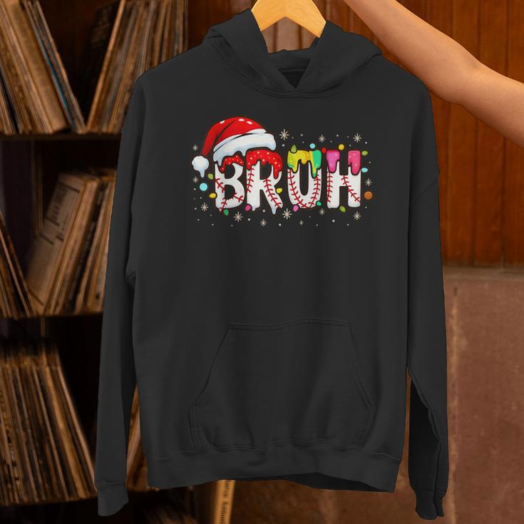 Santa Bruh Baseball Christmas Xmas Meme Pajamas Family Unisex Hoodie