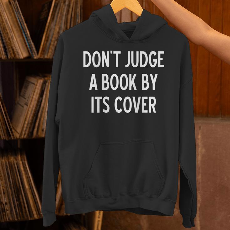 Sarcastic Don't Judge A Book By It's Cover Joke Unisex Hoodie Sarcastic Don't Judge A Book By It's Cover Joke Unisex Hoodie