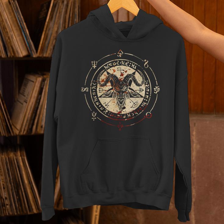 Seal Of Baphomet Occult Pentagram Goatatanic Occult パーカー