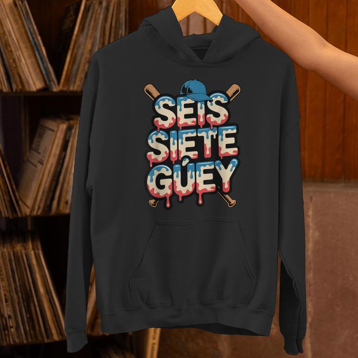 SEIS Siete Guey Baseball Drip Mexico Spanish 67 Slang Boys Unisex Hoodie SEIS Siete Guey Baseball Drip Mexico Spanish 67 Slang Boys Unisex Hoodie
