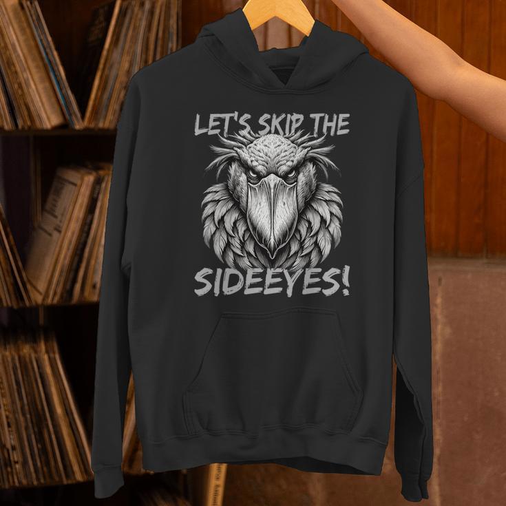Sideeyes シュービルコウノトリの子育てをスキップしましょう 長袖tシャツ パーカー
