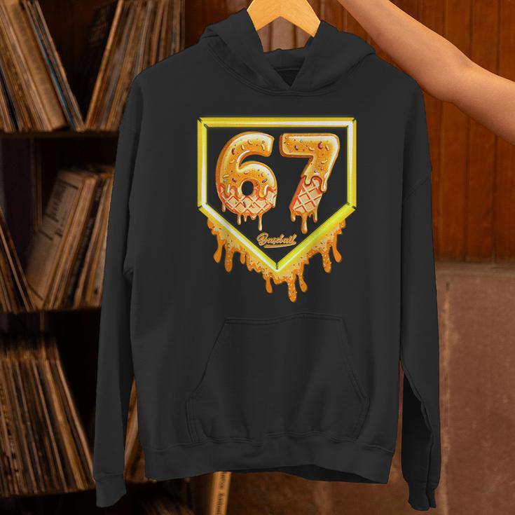 Six Seven 67 Meme Gen Alpha Slang Baseball 101 Unisex Hoodie