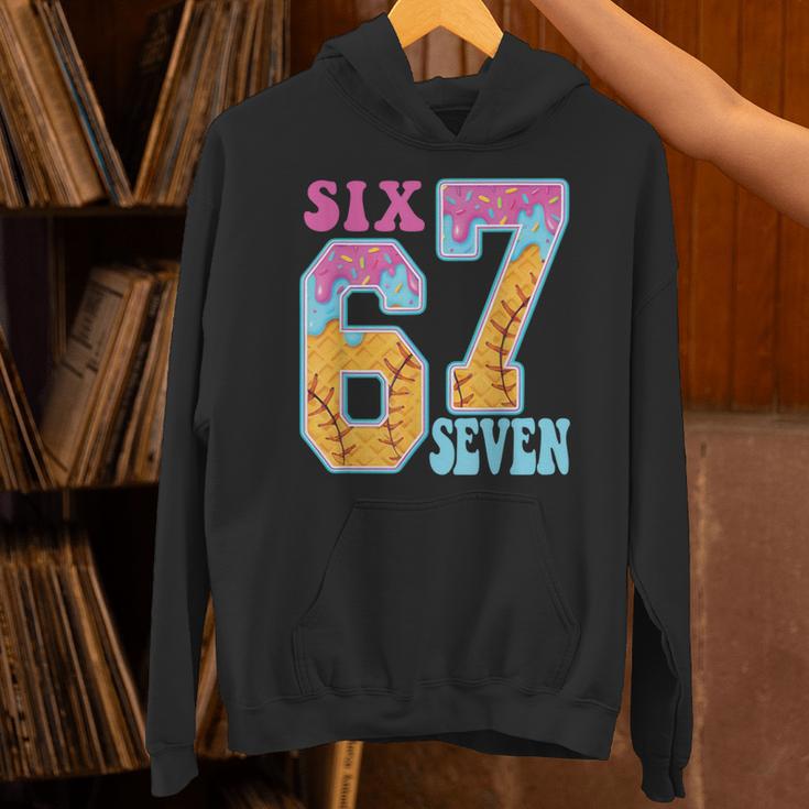 Six Seven Drip Baseball Player Number 67 Or 67th Birthday Unisex Hoodie