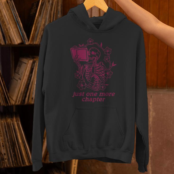 Skeleton Reading Book Just One More Chapter Unisex Hoodie