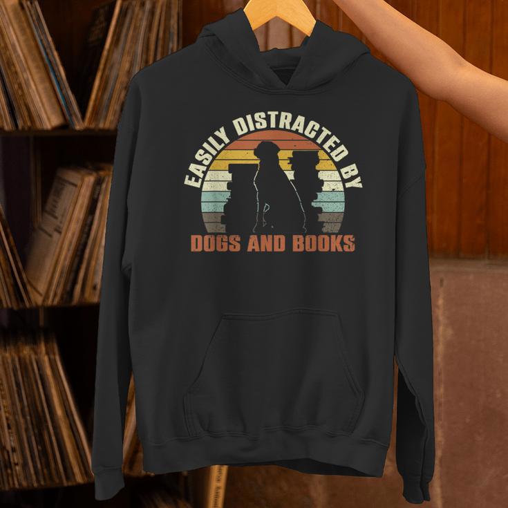 Slightly Distracted From Dogs And Books Retro Vintage Unisex Hoodie Slightly Distracted From Dogs And Books Retro Vintage Unisex Hoodie