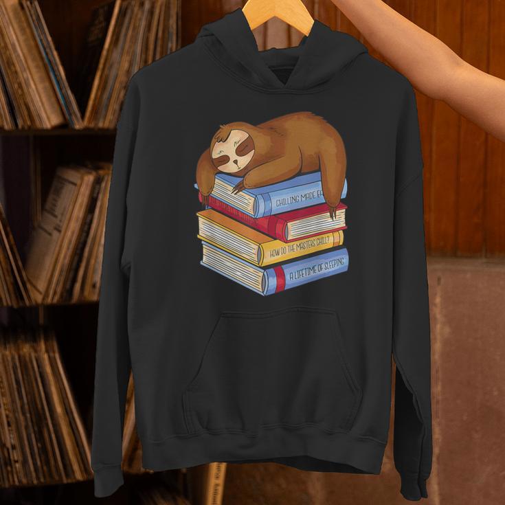 Sloth Napping On Book Stack Unisex Hoodie Sloth Napping On Book Stack Unisex Hoodie