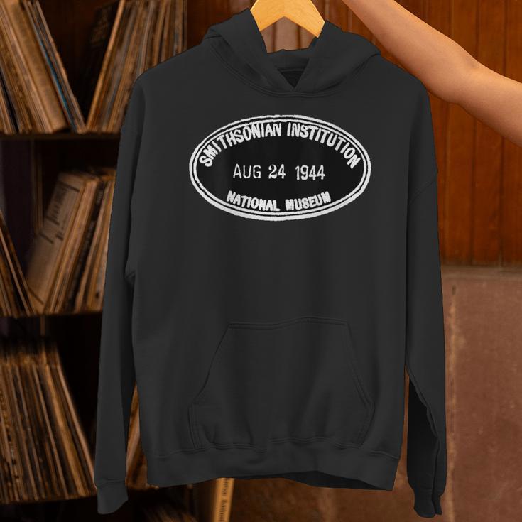 Smithsonian Institution Library 1944 Book Stamp Unisex Hoodie