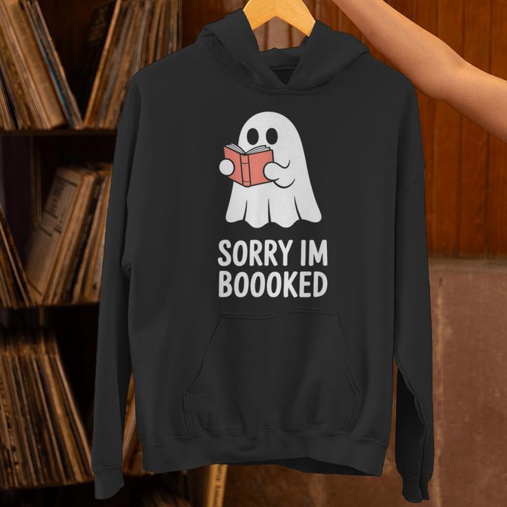 Sorry Im Boooked Reading Ghost Book Meme Unisex Hoodie