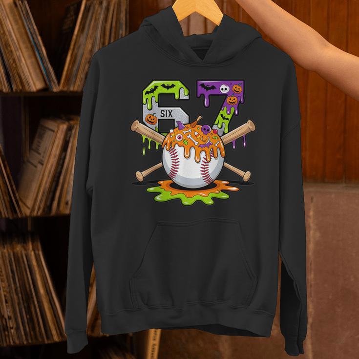 Spooky Halloween Baseball Ice Cream Dripping Six Seven 6 7 Unisex Hoodie Spooky Halloween Baseball Ice Cream Dripping Six Seven 6 7 Unisex Hoodie