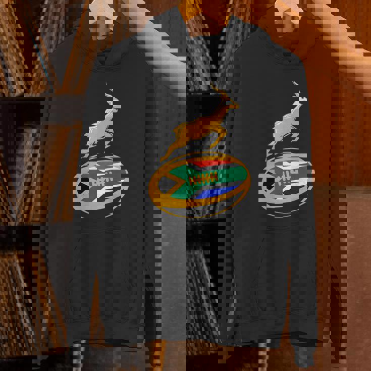 Springbok ラグビーボール & 南アフリカ国旗 メンズ レディース キッズ パーカー