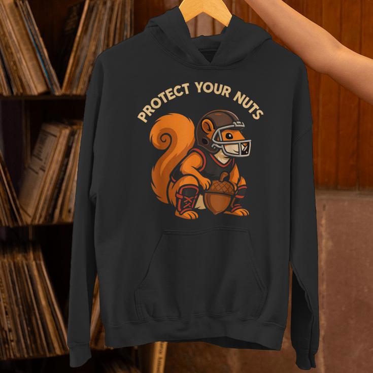 Squirell Baseball Catcher Player Joke Tee Protect Your Nuts Unisex Hoodie