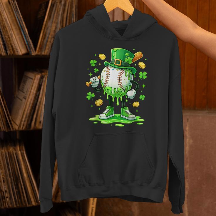 St Patrick Day Baseball Drip Ice Cream Baseball Unisex Hoodie