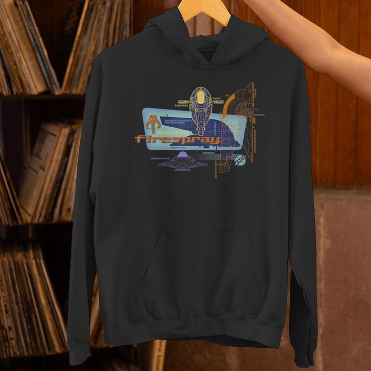 Star Wars The Book Of Boba Fett Firespray Schematic Unisex Hoodie