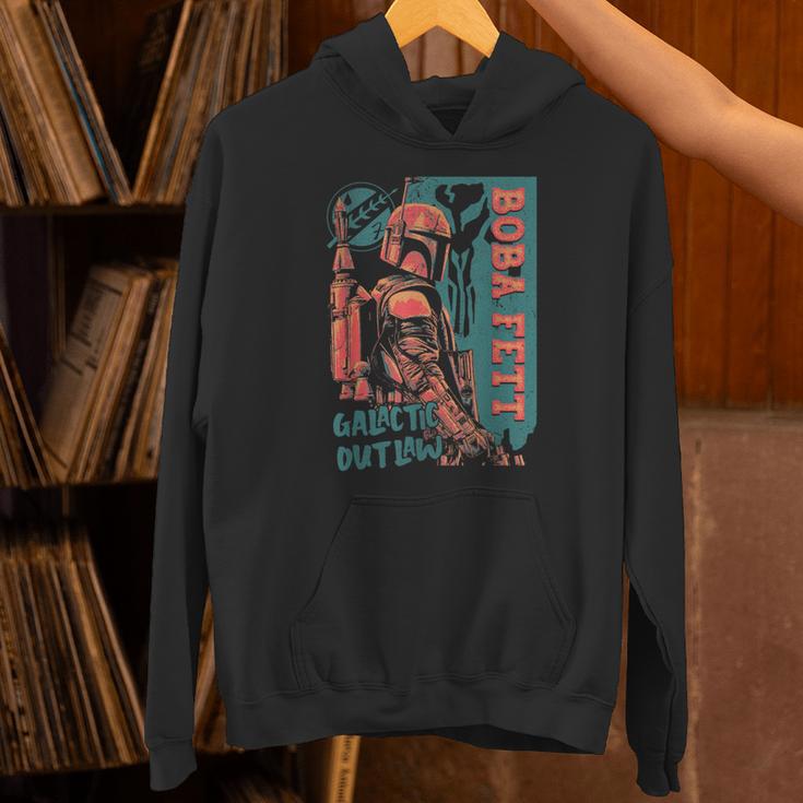 Star Wars The Book Of Boba Fett Galactic Outlaw Poster Unisex Hoodie