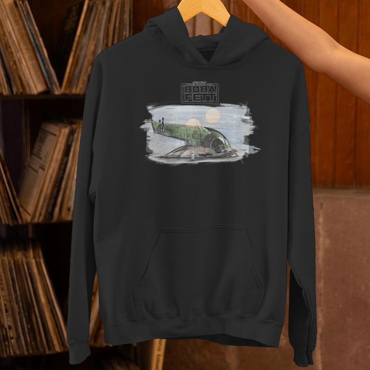 Star Wars The Book Of Boba Fett Slave 1 Portrait Unisex Hoodie Star Wars The Book Of Boba Fett Slave 1 Portrait Unisex Hoodie