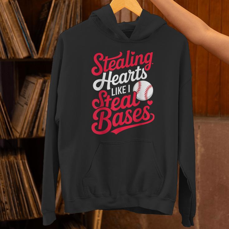 Stealing Hearts Like I Steal Bases Cute Baseball Boys Unisex Hoodie Stealing Hearts Like I Steal Bases Cute Baseball Boys Unisex Hoodie