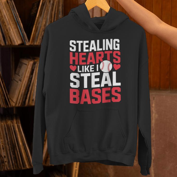 Stealing Hearts Like I Steal Bases Cute Baseball Kids Unisex Hoodie Stealing Hearts Like I Steal Bases Cute Baseball Kids Unisex Hoodie