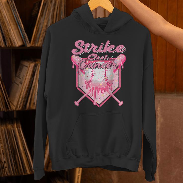 Strike Out Breast Cancer Baseball Drip For Boys Youth Unisex Hoodie Strike Out Breast Cancer Baseball Drip For Boys Youth Unisex Hoodie