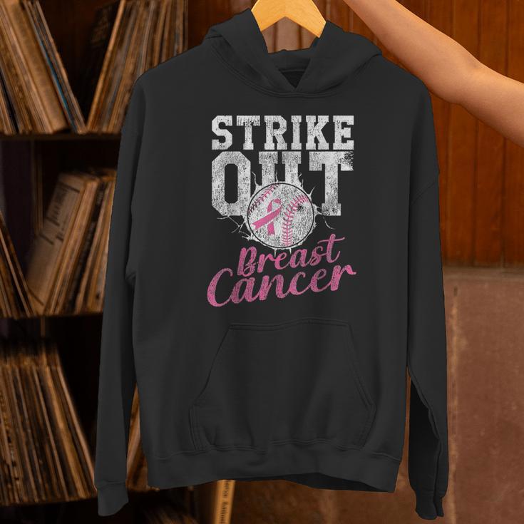 Strike Out Breast Cancer Baseball Warrior Unisex Hoodie