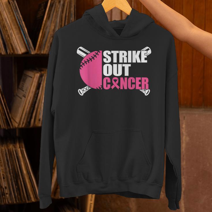 Strike Out Cancer Breast Cancer Awareness Baseball Warrior Unisex Hoodie Strike Out Cancer Breast Cancer Awareness Baseball Warrior Unisex Hoodie