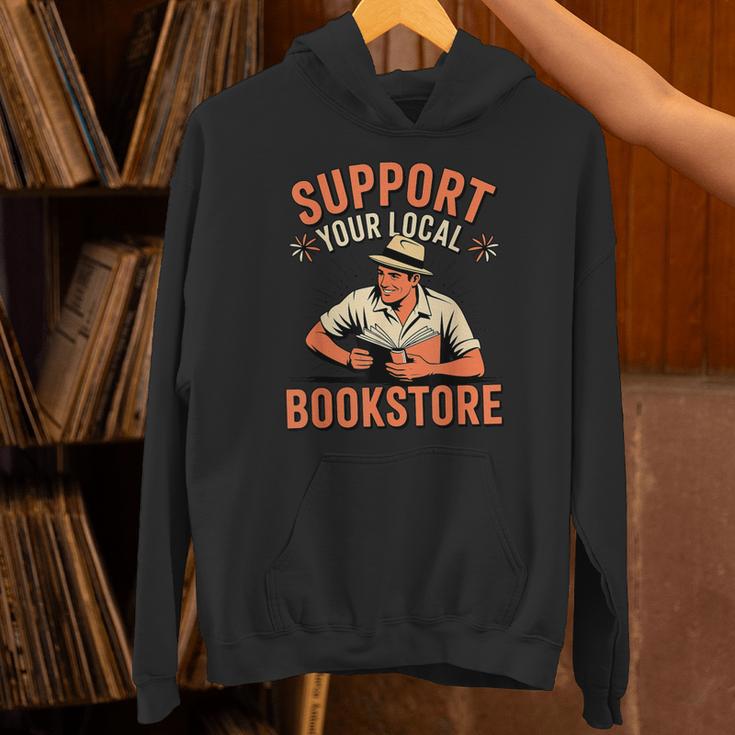 Support Your Local Bookstore Vintage Reader Unisex Hoodie Support Your Local Bookstore Vintage Reader Unisex Hoodie