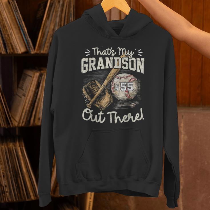 That's My Grandson Out There Jersey Number 55 Baseball Unisex Hoodie That's My Grandson Out There Jersey Number 55 Baseball Unisex Hoodie