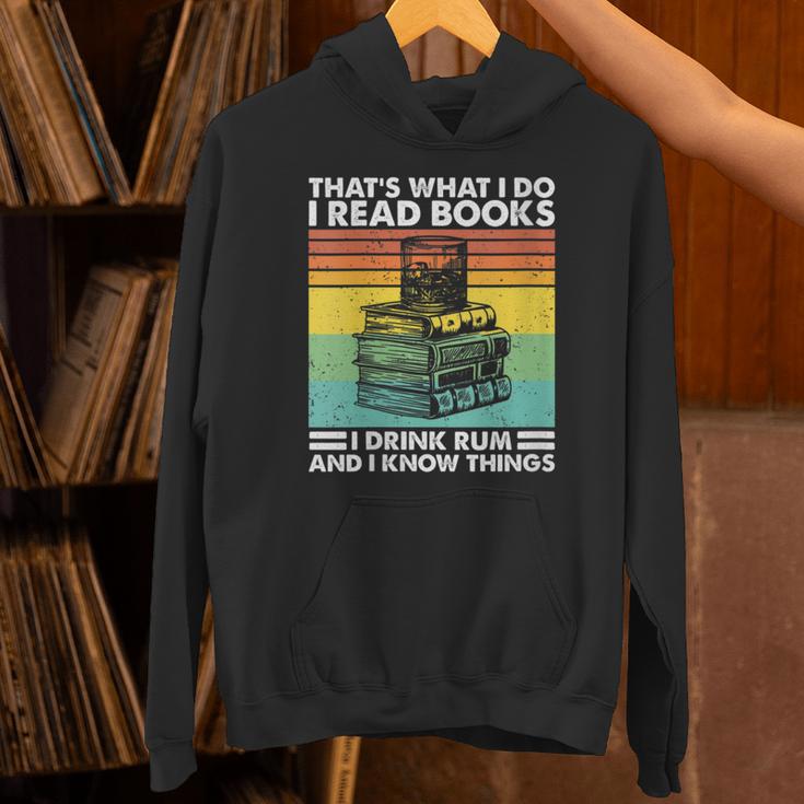 That's What I Do I Read Book I Drink Rum & I Know Things Unisex Hoodie