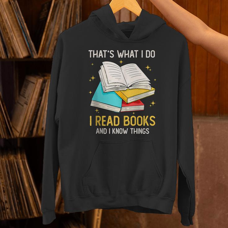 That's What I Do I Read Books And I Know Things Library Unisex Hoodie