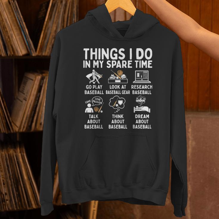 Things I Do In My Spare Time Baseball Lover Unisex Hoodie Things I Do In My Spare Time Baseball Lover Unisex Hoodie