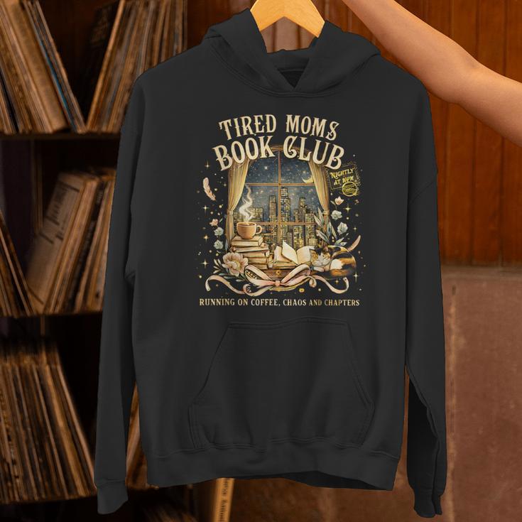 Tired Moms Book Club Night City Coffee Chaos Reading Unisex Hoodie