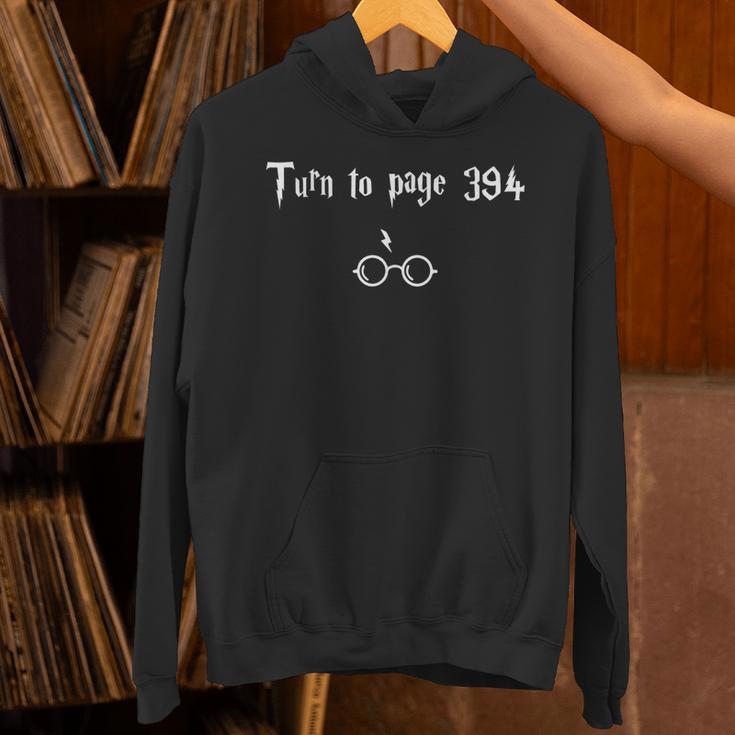 Turn To Page 394 Meme Quote For Books Lover Fantasy Novels Unisex Hoodie