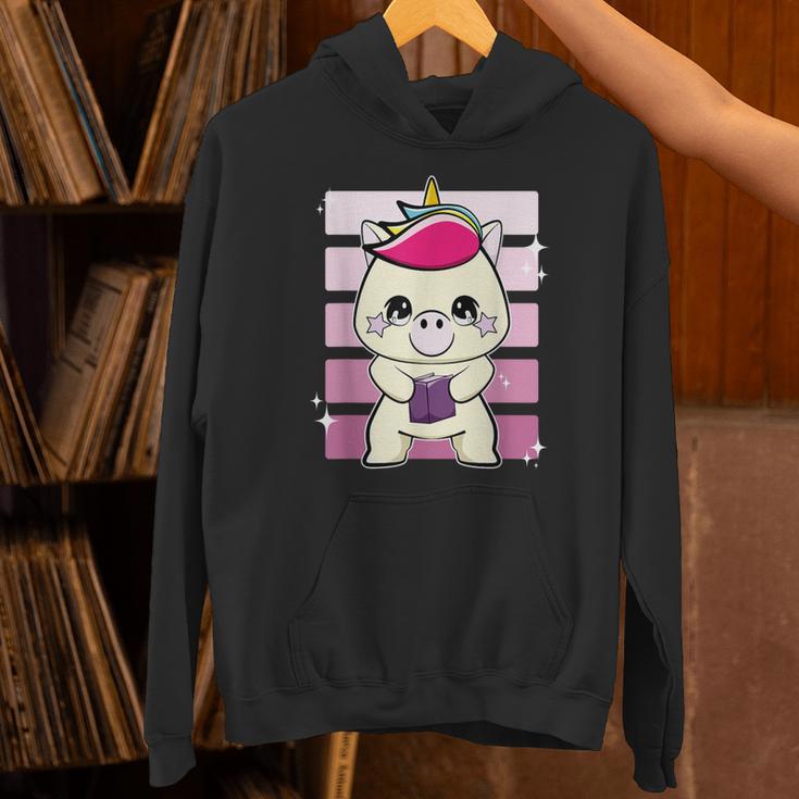Unicorn With Book Unisex Hoodie