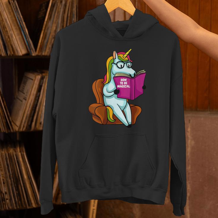 Unicorn Librarian For A Teacher Reading Book In School Unisex Hoodie Unicorn Librarian For A Teacher Reading Book In School Unisex Hoodie