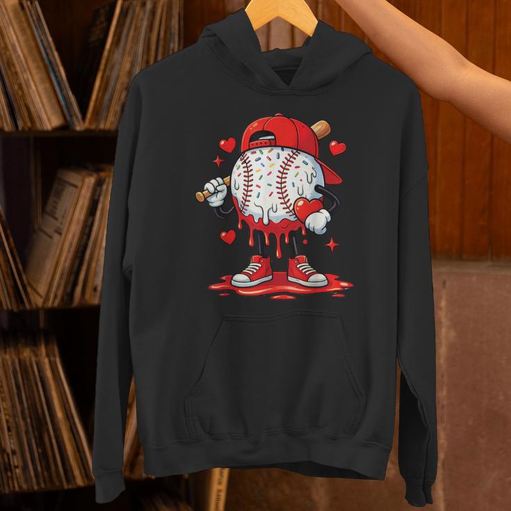 Valentine Baseball Drip Ice Cream Youth Boys Couples Unisex Hoodie