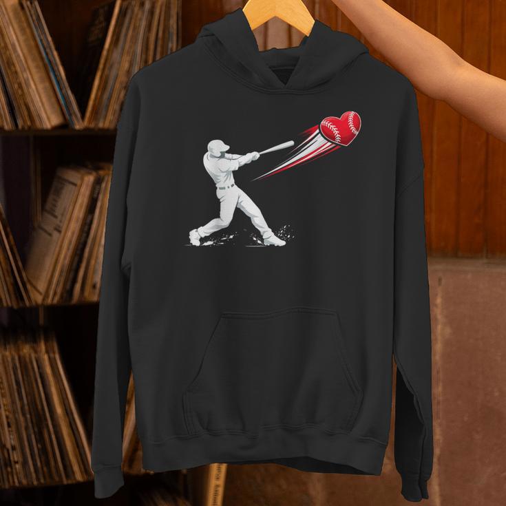 Valentines Day Baseball Batter Silhouette Heart Unisex Hoodie Valentines Day Baseball Batter Silhouette Heart Unisex Hoodie