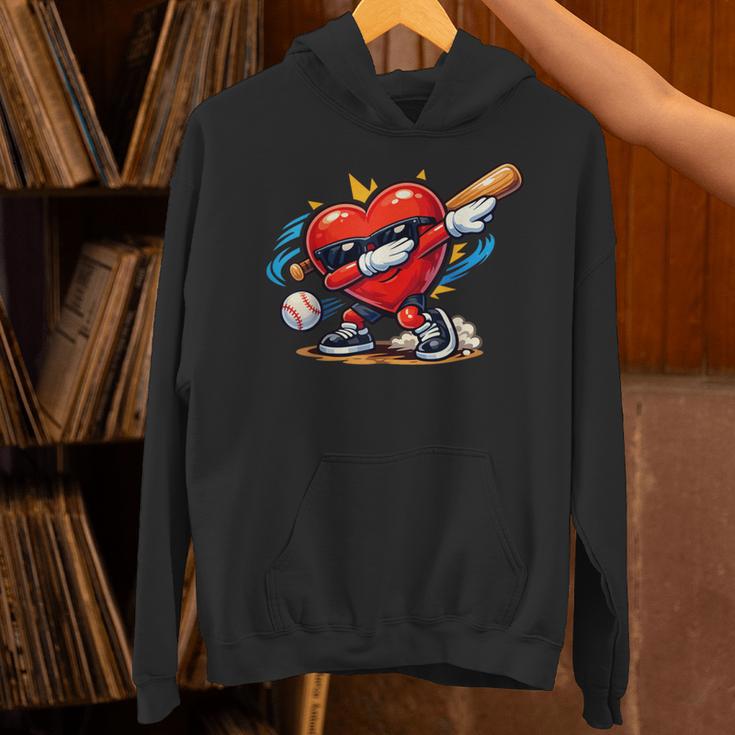 Valentines Day Baseball Dabbing Red Heart Love Boys Unisex Hoodie Valentines Day Baseball Dabbing Red Heart Love Boys Unisex Hoodie