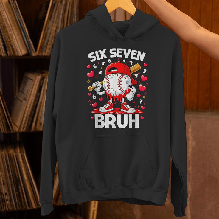 Valentines Day Six Seven Bruh 6 7 Meme Baseball Drip Boys Unisex Hoodie Valentines Day Six Seven Bruh 6 7 Meme Baseball Drip Boys Unisex Hoodie