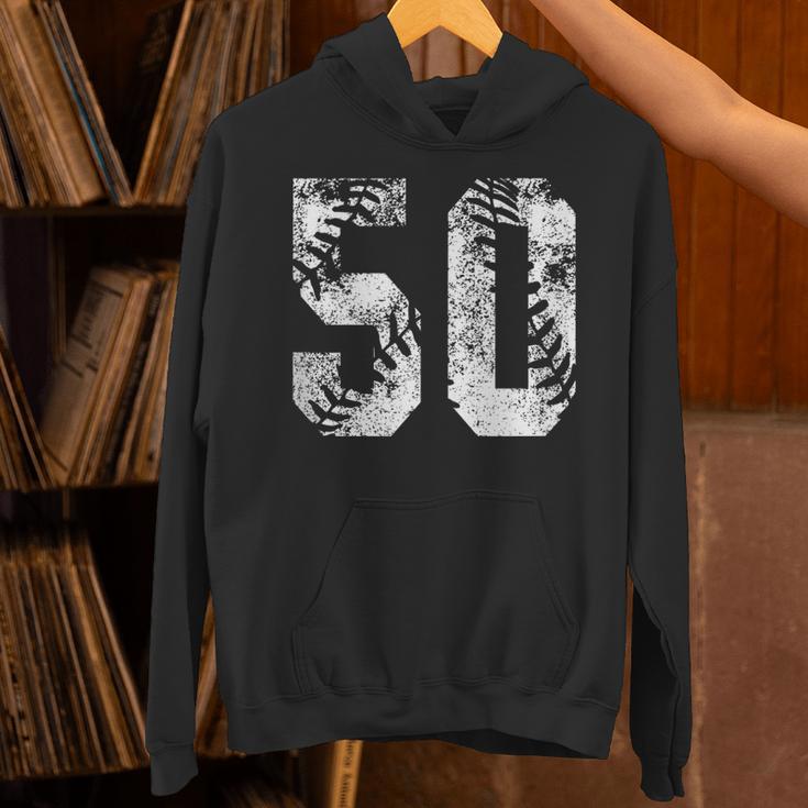 Vintage Baseball Number 50 Jersey Player Uniform Unisex Hoodie Vintage Baseball Number 50 Jersey Player Uniform Unisex Hoodie