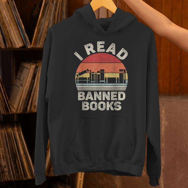 Vintage Retro I Read Banned Books Unisex Hoodie Vintage Retro I Read Banned Books Unisex Hoodie