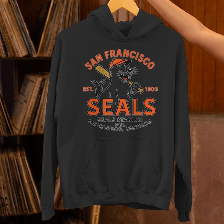Vintage San Francisco Seals California Baseball Logo Unisex Hoodie