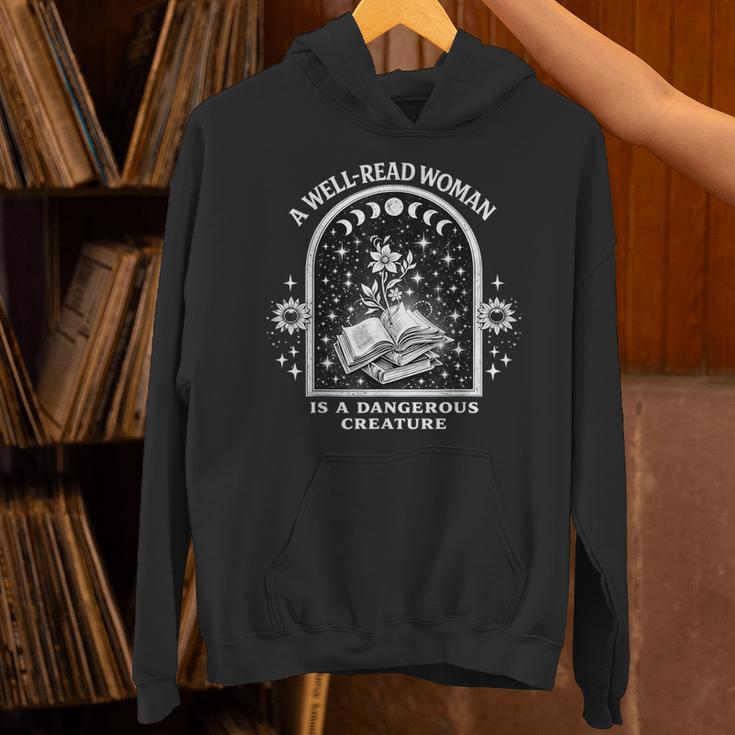 Well-Read Woman Is A Dangerous Creature Feminist Book Lovers Unisex Hoodie