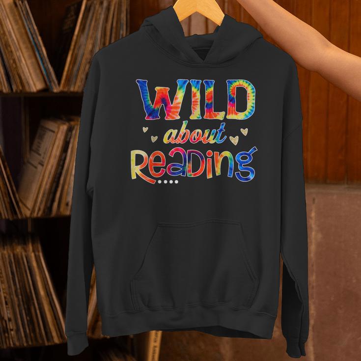 Wild About Reading Tie Dye Reading Books Unisex Hoodie Wild About Reading Tie Dye Reading Books Unisex Hoodie