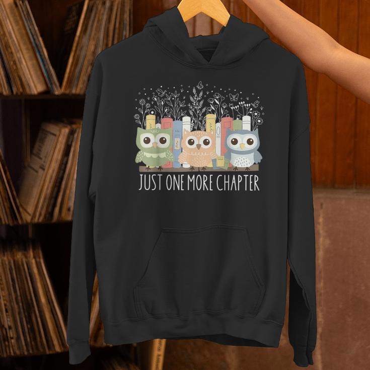Wildflower Just One More Chapter Owl Book Lover Reader Unisex Hoodie