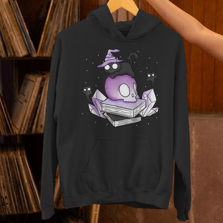 Witch Ghost Cat Skull Magic Books Unisex Hoodie