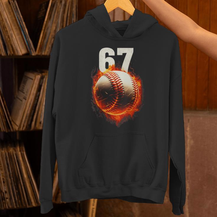 Women's 67 Baseball Boys Birthday Teens Six Seven Brainrot Unisex Hoodie Women's 67 Baseball Boys Birthday Teens Six Seven Brainrot Unisex Hoodie