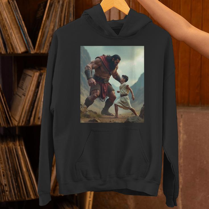Women's David And Goliath Bible Book Of Samuel King David Unisex Hoodie