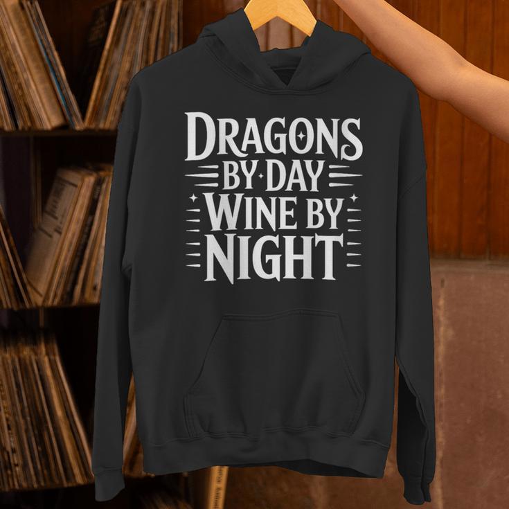 Women's Fantasy Books Reading Time Dragons By Day Wine By Night Unisex Hoodie Women's Fantasy Books Reading Time Dragons By Day Wine By Night Unisex Hoodie