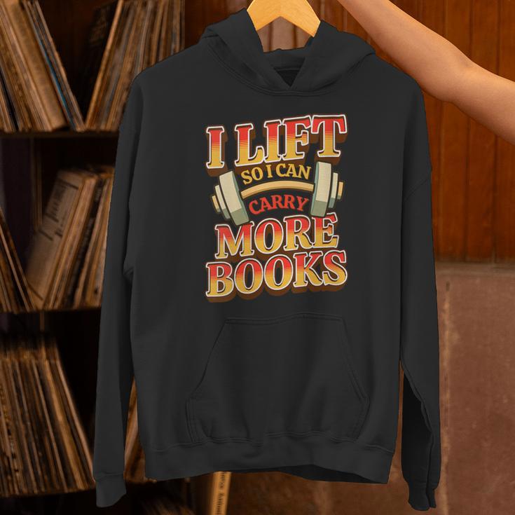 Women's Lift So I Can Carry More Books Reading Lovers Workout Unisex Hoodie Women's Lift So I Can Carry More Books Reading Lovers Workout Unisex Hoodie